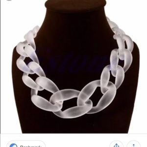 COPY - Chunky Acrylic Clear Chain Necklace.